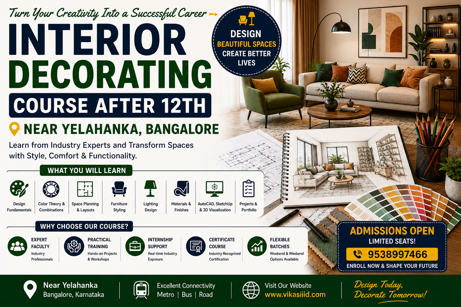 Interior Decorating Course After 12th Near Yelahanka