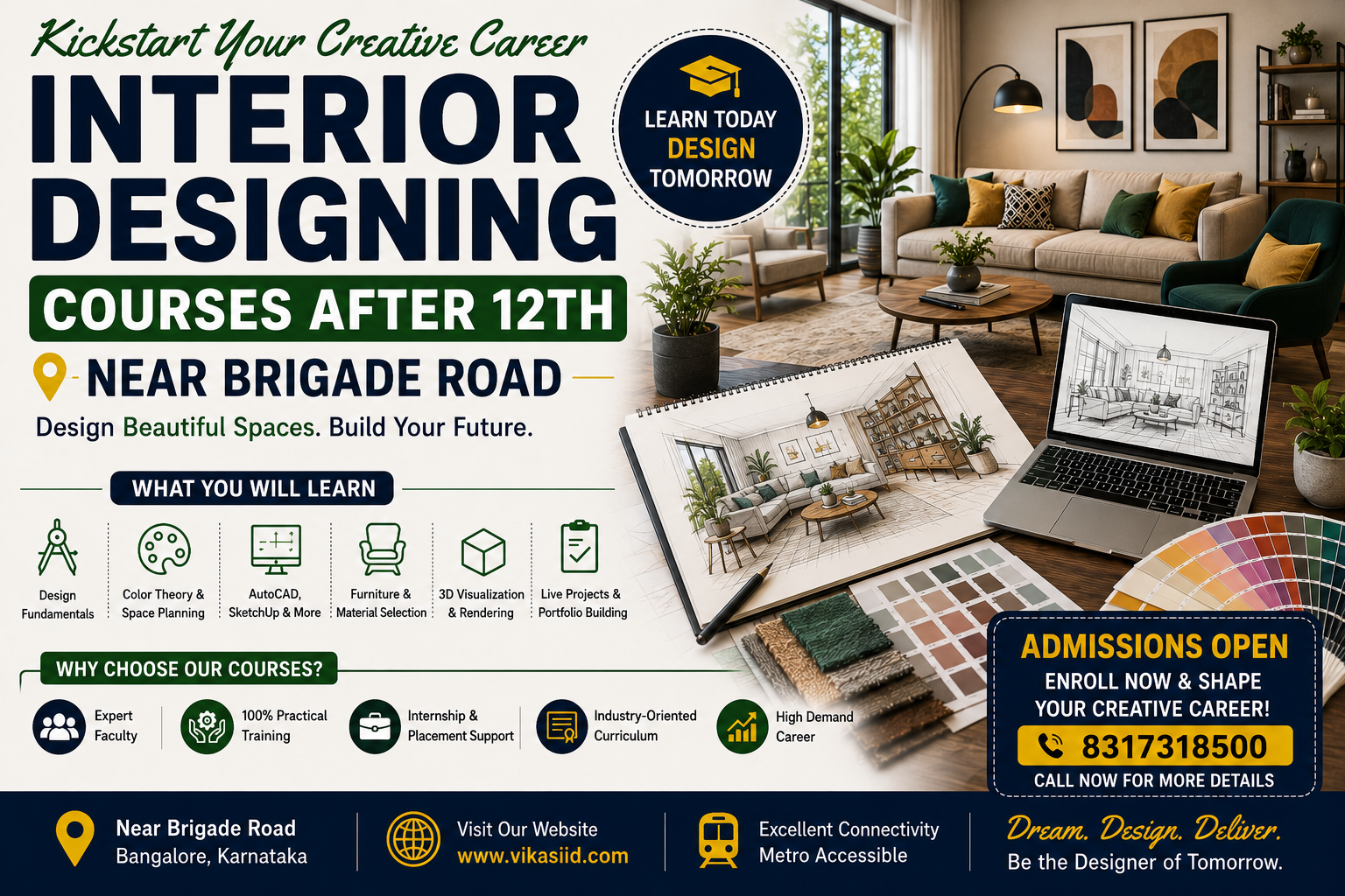 Interior Designing Courses After 12th Near Brigade Road