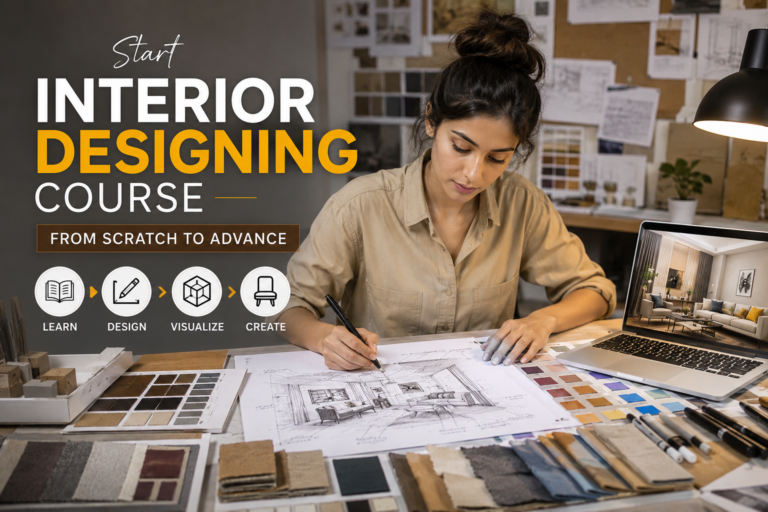 Start interior designing course from scratch to advance